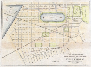1852 Sears Planning Map for the Back Bay Landfill, Boston