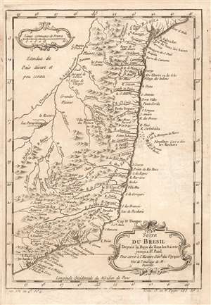1780 Bellin Map of Brazil
