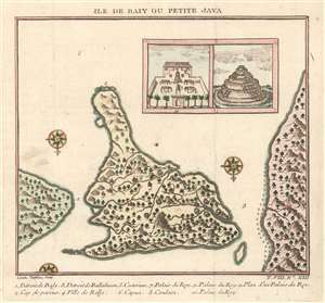1751 Bellin Map of Bali, Indonesia