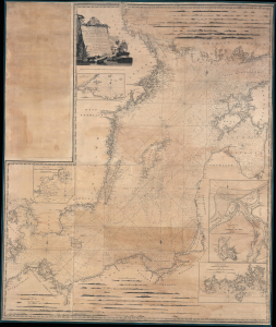 1791 John Moore Map of Nautical Chart of the Baltic Sea