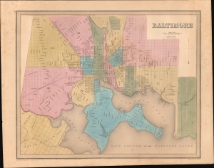 1846 Bradford City Plan of Baltimore, Maryland