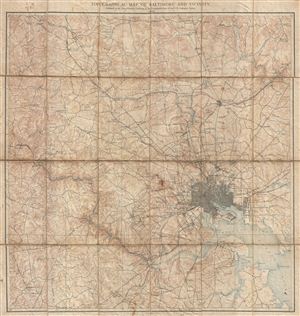 1892 Johns Hopkins and U.S.G.S. Map of Baltimore and Vicinity