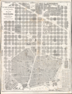 1867 Balaguer / Tarrago City Plan or Map of Barcelona
