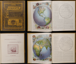 1885 Montieth / Barnes School Geographical Atlas (lavish chromolithography)