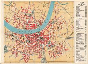 1895 Stadelmann City Plan of Basel, Map of Surroundings