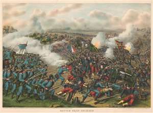 1890 Kurz and Allison View of Franco-Prussian War Second Battle of Orléans, France