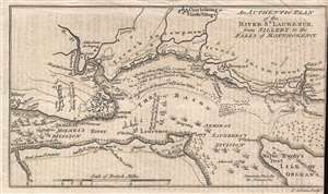 1759 Gibson Map of  Battle of Quebec, Canada during the French and Indian War