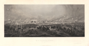 1876 John Bachelder / James Walker View of the Battle of Gettysburg, 3rd Day