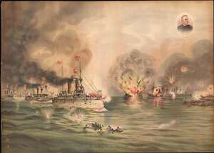 1898 Xanthus Russell Smith View of the Battle of Manila, the Philippines