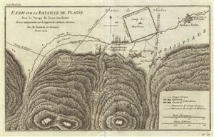 1784 Bocage Map of the Battle of Plataea, Ancient Greece
