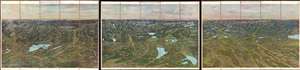 1935 Diemer Bird's Eye View and Relief Map of the Bavarian Highlands