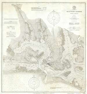 1900 U.S.C.G.S. Nautical chart of Beaufort Harbor, North Carolina