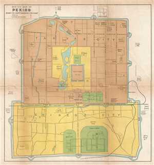 1921 Crow Map of Beijing (Peking), China