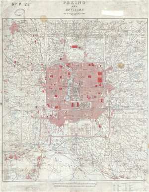 1909 Britsh War Office Map of Beijing (Peking), Payment 2 of 2