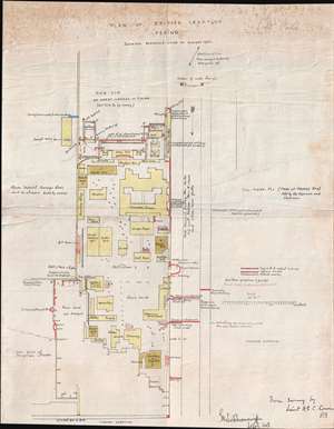 1900 Cowie Map of the British Legation, Beijing (Boxer Rebellion)