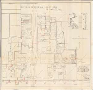 1901 Ferguson Map of the Legation Quarter, Beijing (Boxer Rebellion)