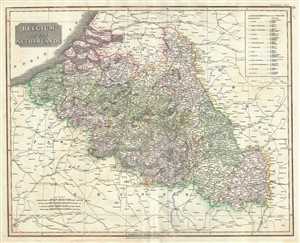 1817 Thomson Map of Belgium and Luxemboug