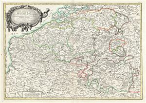 1783 Janvier Map of Belgium and Luxembourg