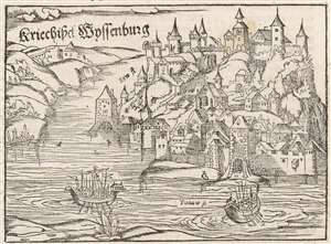 1550 Sebastian Münster View of Belgrade