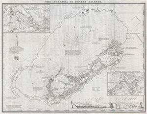 1868 Laurie and Findlay Nautical Chart and Map of Bermuda
