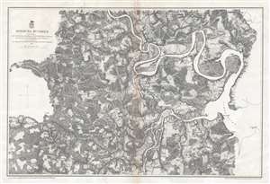 1867 Weyss Map of the Bermuda Hundred Campaign during the U.S. Civil War