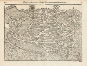 1572 / 1614 Münster / Petri View of the city of Besançon, France