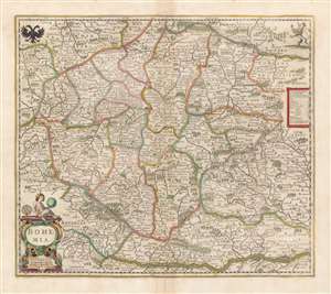 1639 / 1680 Jansson Map of Bohemia