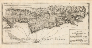 1786 Pàges Map and Chart of Bombay / Mumbai, India