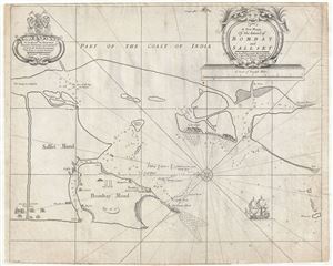 1711 Thornton Map of Bombay and Sallset, India