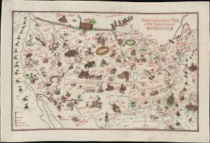 1926 McCandlish Manuscript Bootlegger's Map of the United States