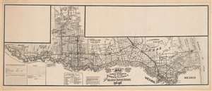 1917 Rice Map of a Section of the Border Between the United States and Mexico