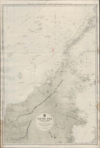 1884 Admiralty Chart of South China Sea, Borneo, Palawan, Spratly Islands