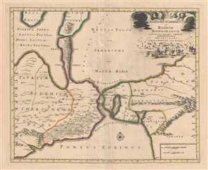 1705 Sanson / Mortier Map of the Kerch Strait with Crimea and Russia