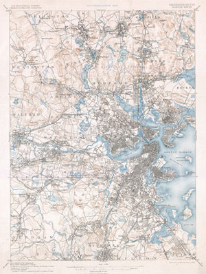 1900 U.S. Geological Survey of Boston and Vicinity, Massachusetts