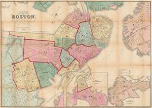 1867 Crafts City Plan or Map of Boston, Massachusetts