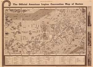 1940 Lufkin and Boston Globe Pictorial Map of Boston, Massachusetts
