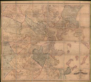 1859 Walling Case Map of Boston, Massachusetts