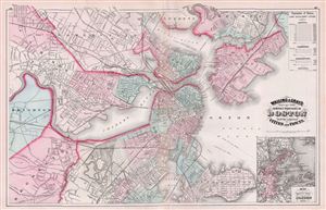 1871 Walling and Gray Map of Boston