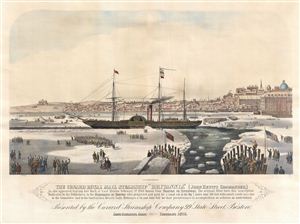 1876 Cunard Lines View of Boston, Massachusetts