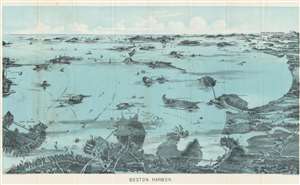 1897 Walker View Map of Boston Harbor, Massachusetts