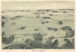 1897 Walker View Map of Boston Harbor, Massachusetts