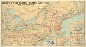 1945 Anderson and Clement Railroad Map of the Northeastern United States