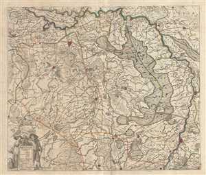 1721 De Wit Map of Brabant (Part of Holland and Belgium)