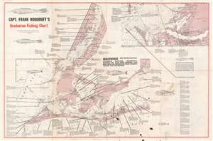 1976 Woodruff Fishing Chart or Map of Bradenton, Florida and Tampa Bay