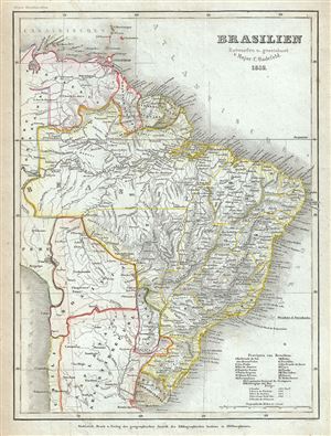 1852 Meyer Map of Brazil