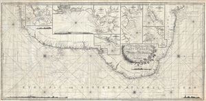 1819 Norie Nautical Chart or Map of Brazil