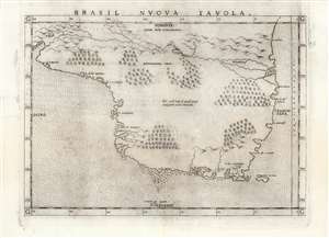 1561 Ruscelli Map of Brazil