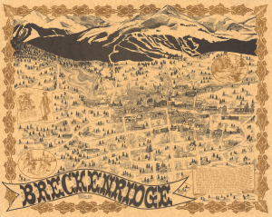 1975 Perine Promotional Pictorial View of Breckenridge, Colorado