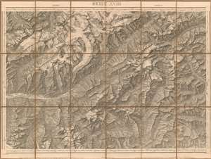1854 Dufour Map of the Lepontine Alps from the First Accurate National Survey