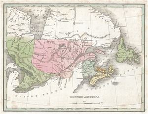 1835 Bradford Map of British America